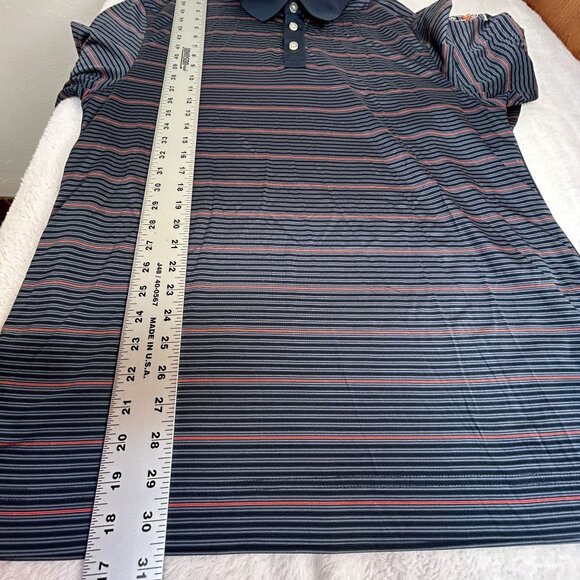Callaway Mens Pebble Beach Invitational Polo Golf Shirt Striped Short Sleeve - Picture 7 of 7